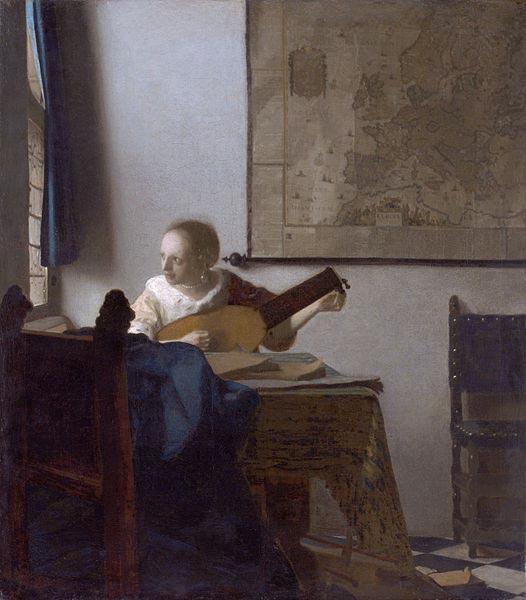 Johannes Vermeer Woman with a lute.